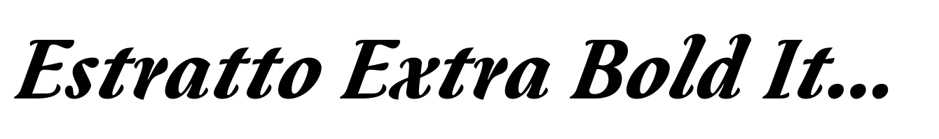 Estratto Extra Bold Italic